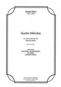 Four Melodies by Daniel Stirn, poems by M Barry