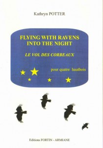 Flying with ravens into the night.