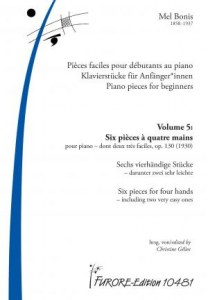 Six pièces à quatre mains - dont deux très faciles Vol 5 Op 130